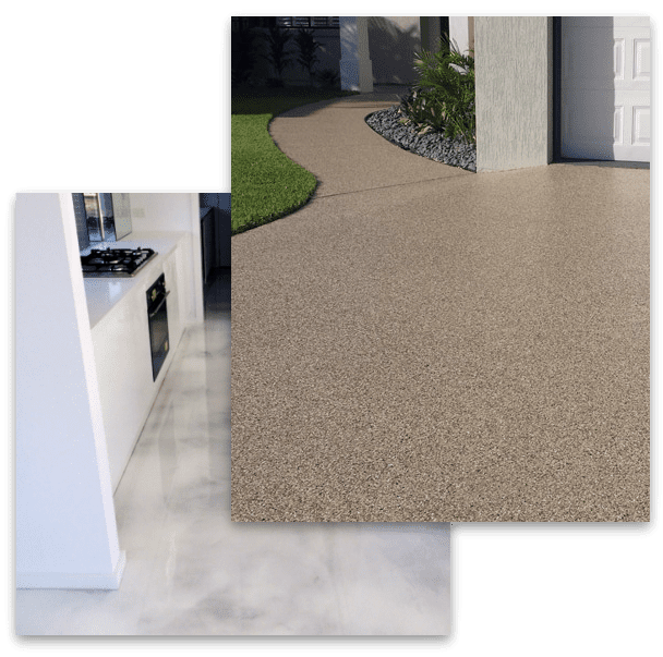 Sjp Epoxy Flooring Driveway and Kitchen